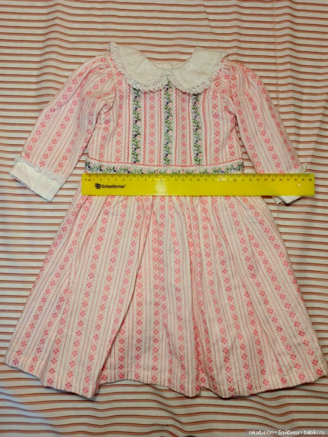 Платье на антикварную или винтажную куклу рост 60-68 см (фото 6)