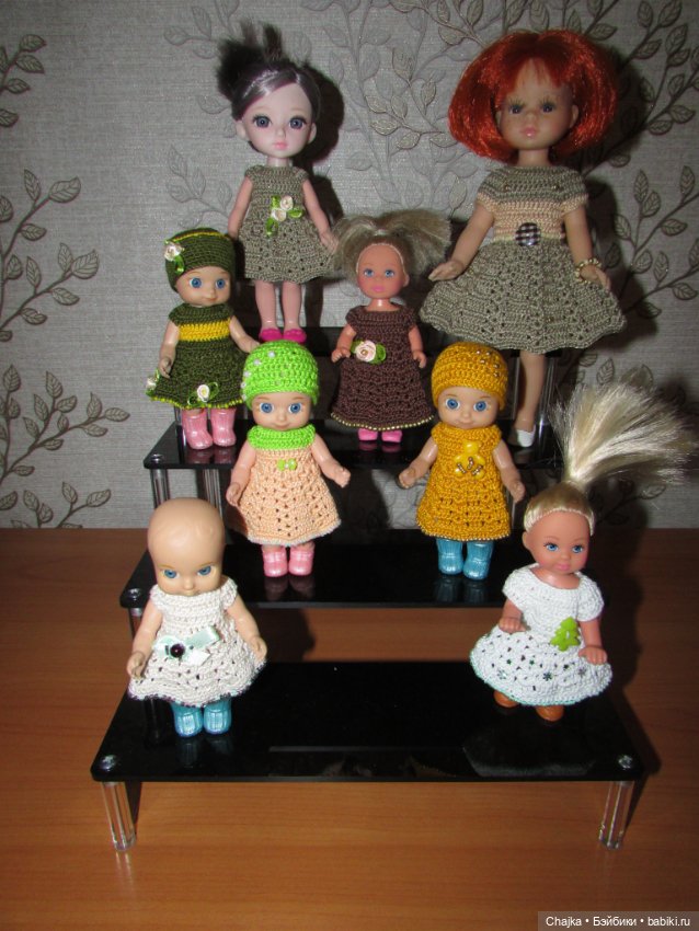 Платья на кукол — Mia, Evi simba, Chou chou, бжд, Paola Reina mini, Corolle mini, Машенька (фото 2)