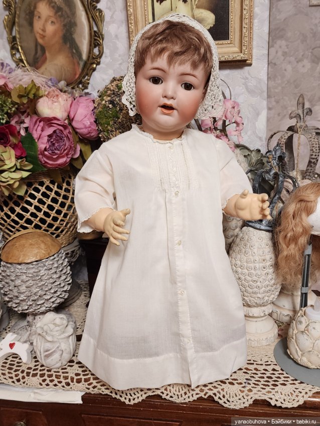Винтжные белые детские платья и нижние сорочки для ваших кукол (фото 6)