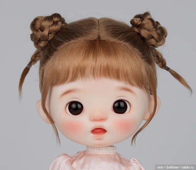 Парик Awen 9-10 с шишечками, косичками и заколками