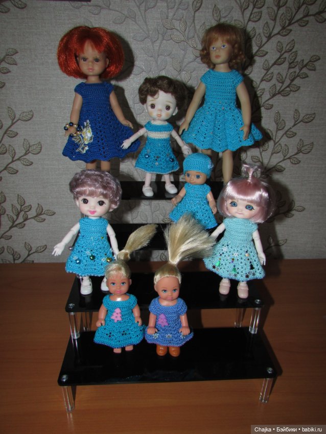 Платья на кукол — Mia, Evi simba, Chou chou, бжд, Paola Reina mini, Corolle mini, Машенька (фото 3)