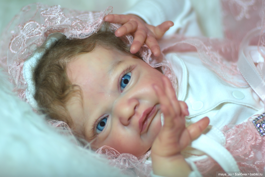 Кукла реборн Грейси Мэй открыла глазки (фото 8)