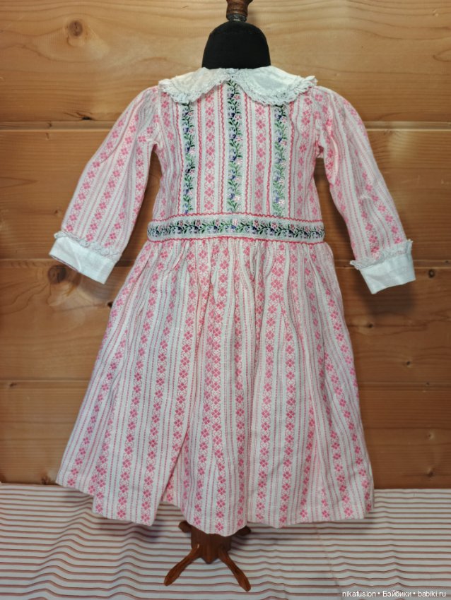 Платье на антикварную или винтажную куклу рост 60-68 см (фото 2)