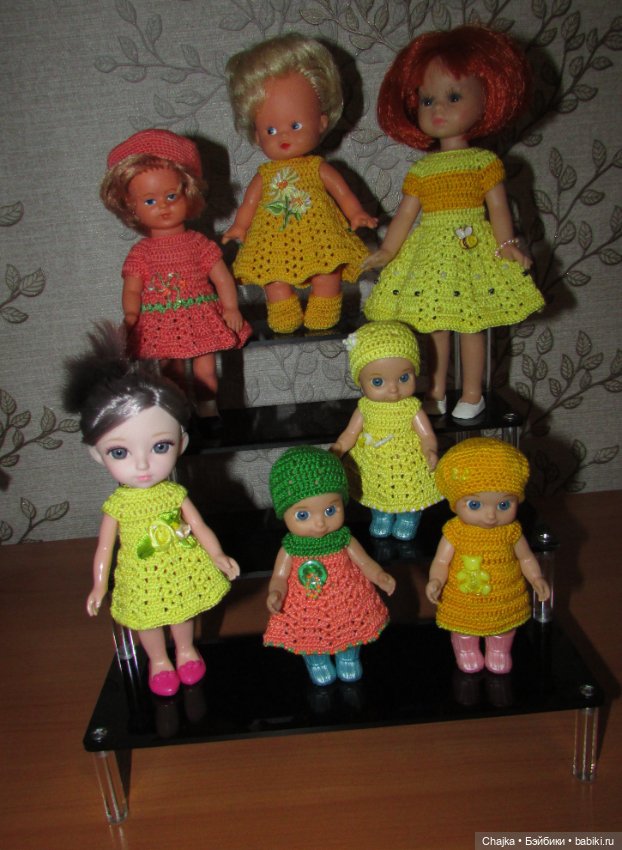 Платья на кукол — Mia, Evi simba, Chou chou, бжд, Paola Reina mini, Corolle mini, Машенька (фото 6)