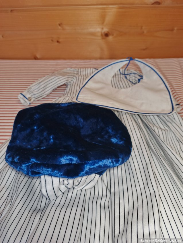 Костюм в морском стиле для винтажной или антикварной куклы, рост 60-65 см (фото 8)