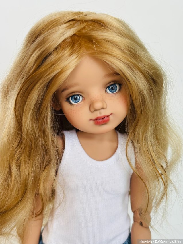 Блондиночка Яна, авторская шарнирная кукла из полиуретана, фулсет (фото 5)