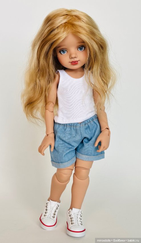 Блондиночка Яна, авторская шарнирная кукла из полиуретана, фулсет (фото 4)