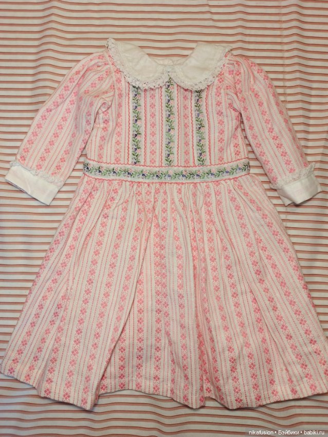 Платье на антикварную или винтажную куклу рост 60-68 см (фото 5)