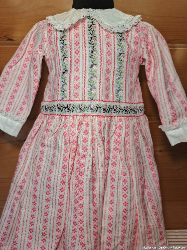Платье на антикварную или винтажную куклу рост 60-68 см (фото 3)