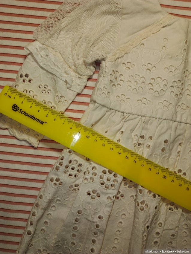 Платье на антикварную или винтажную куклу рост 60 см (фото 6)
