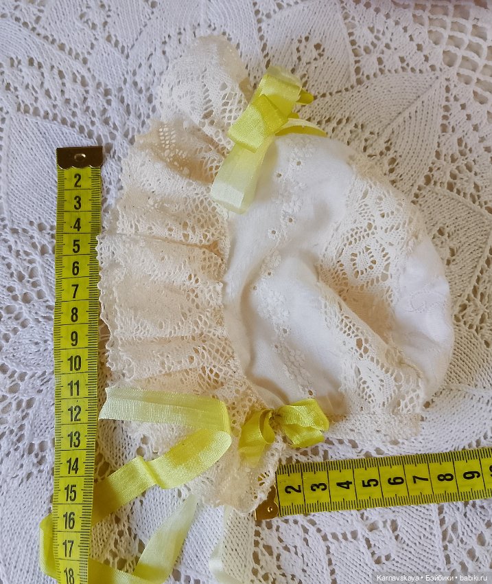 Батистовый крестильный комплект для винтажного или антикварного малыша ростом 38-42см