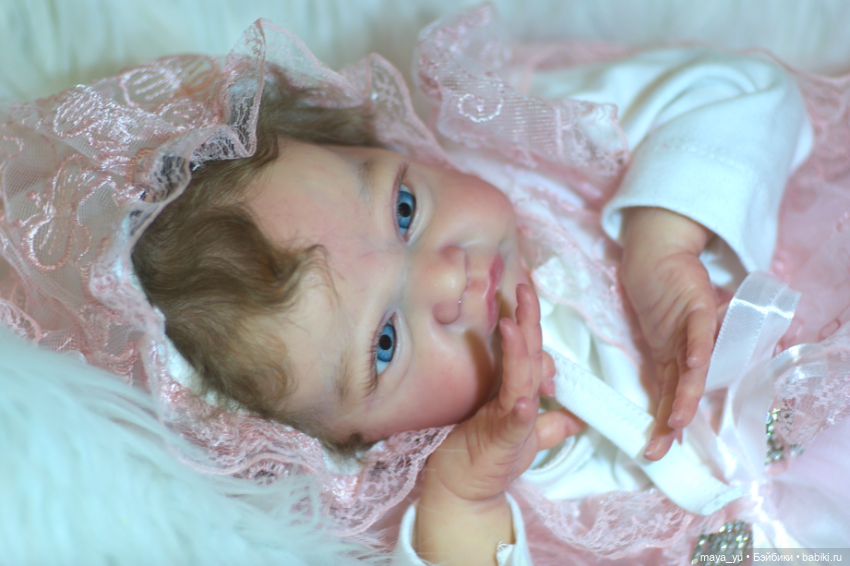 Кукла реборн Грейси Мэй открыла глазки (фото 5)