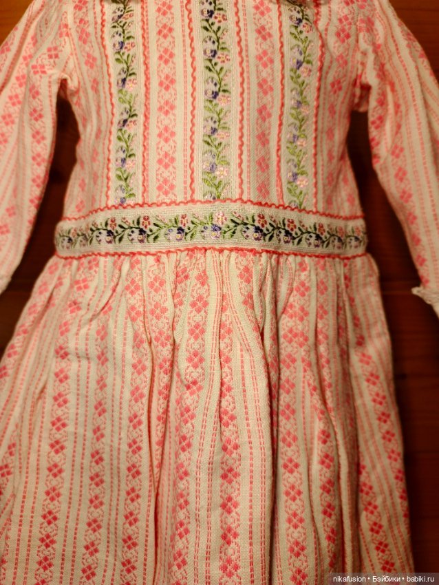 Платье на антикварную или винтажную куклу рост 60-68 см (фото 4)