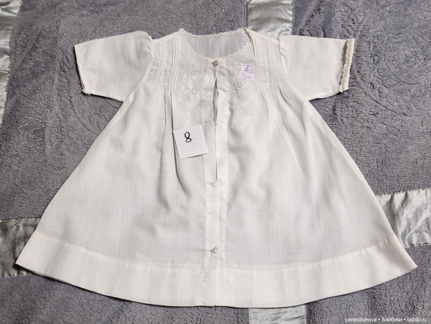 Винтжные белые детские платья и нижние сорочки для ваших кукол (фото 7)