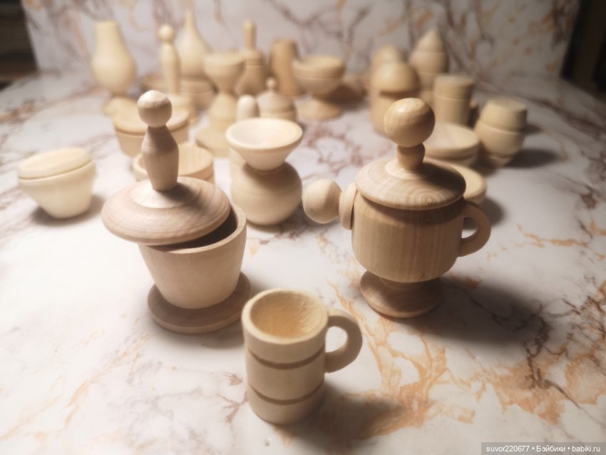 Деревянная посуда для кукол (фото 2)