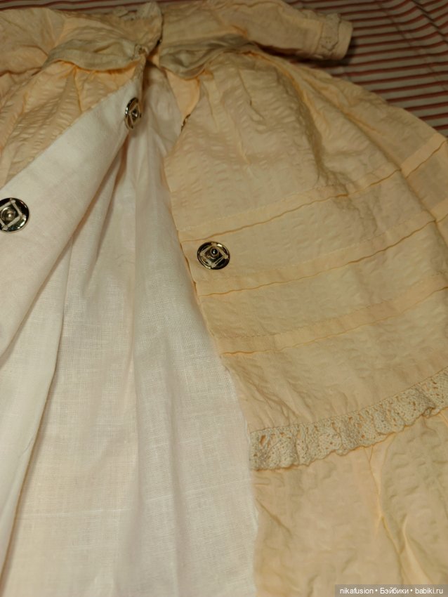 Платье на антикварную или винтажную куклу ростом 45 см (фото 8)