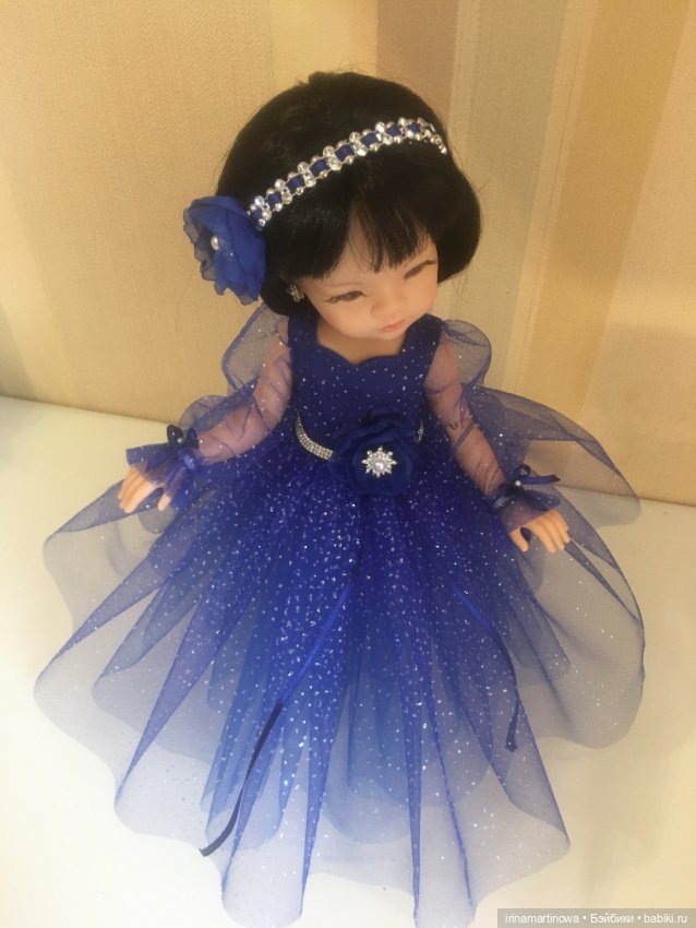 Paola Reina платье из синей сетки с глиттером (фото 10)