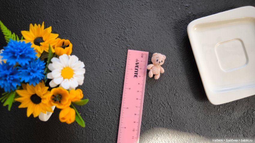 Мишка, вязаная игрушка — Другие аксессуары для кукол (фото 2)