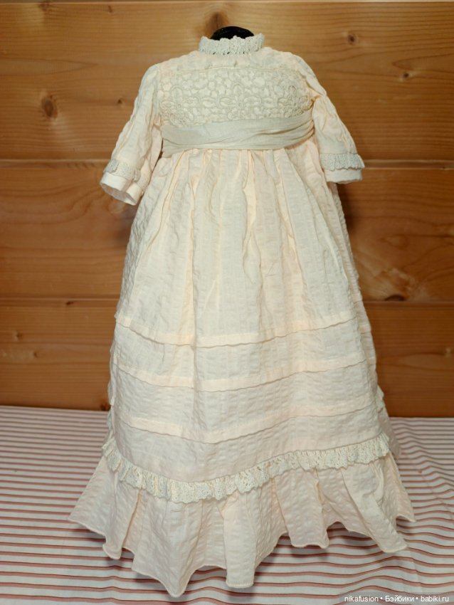 Платье на антикварную или винтажную куклу ростом 45 см (фото 4)