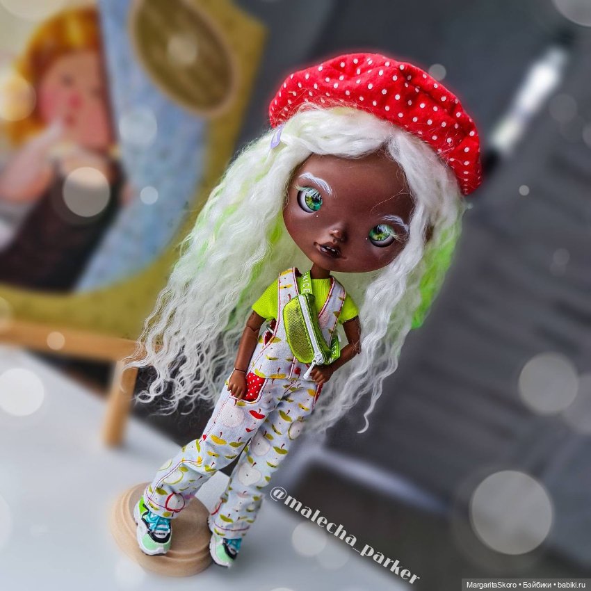 Blythe super dark кастом — ООАК (кастом куклы)