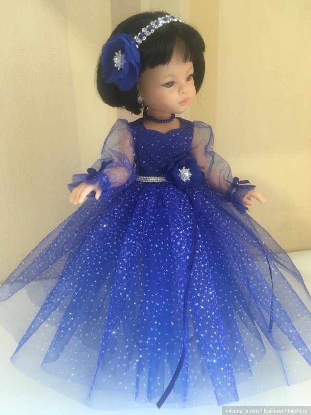 Paola Reina платье из синей сетки с глиттером (фото 7)