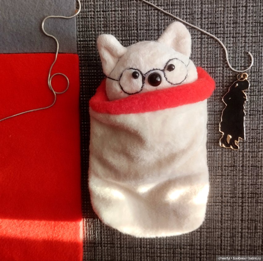 Игрушка для кукол-Белый кот (фото 4)