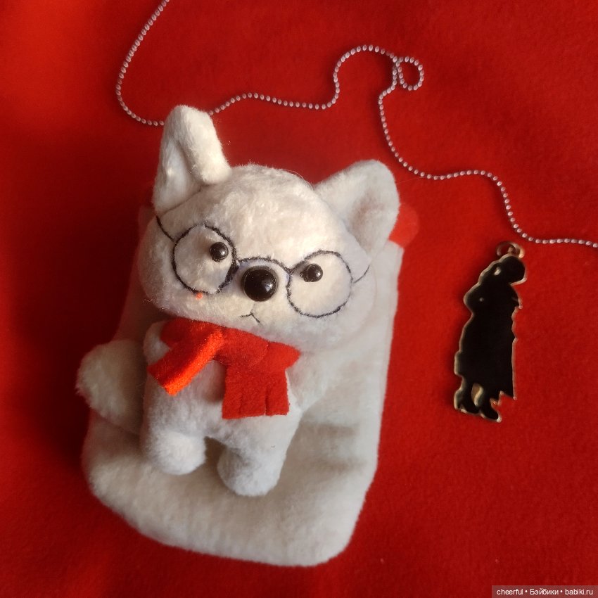 Игрушка для кукол-Белый кот