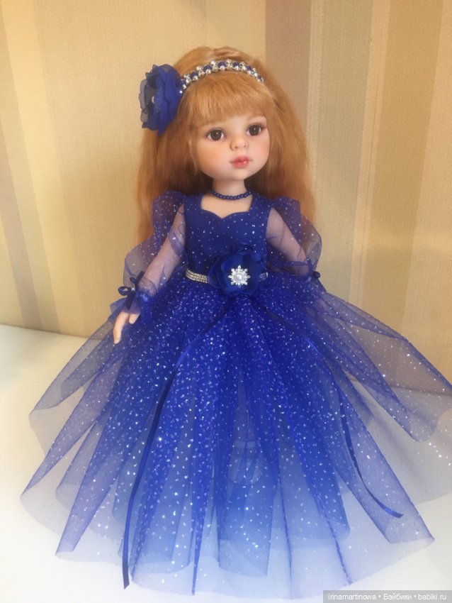 Paola Reina платье из синей сетки с глиттером