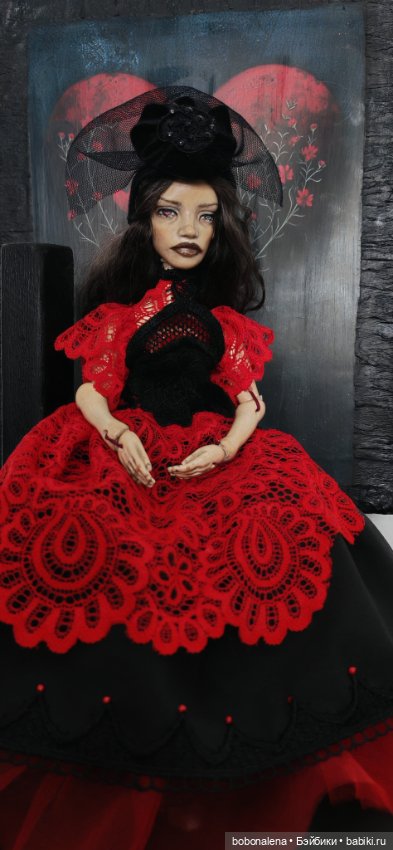 Авторская кукла Дама Червей (фото 5)