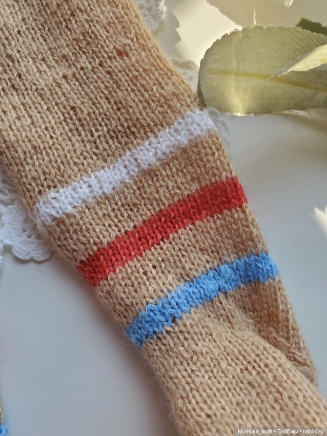 Колготки вязаные для куклы 45 см (фото 2)