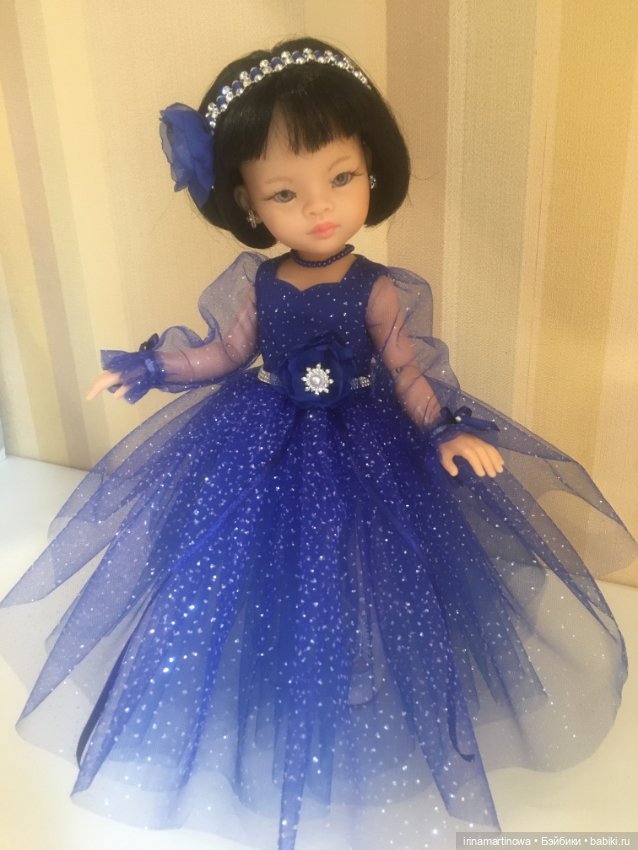 Paola Reina платье из синей сетки с глиттером (фото 4)