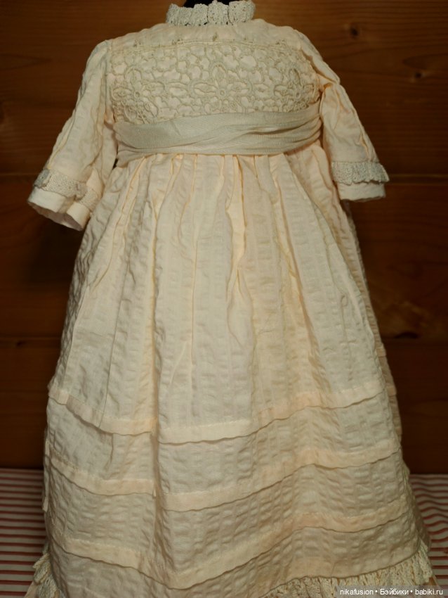 Платье на антикварную или винтажную куклу ростом 45 см (фото 3)