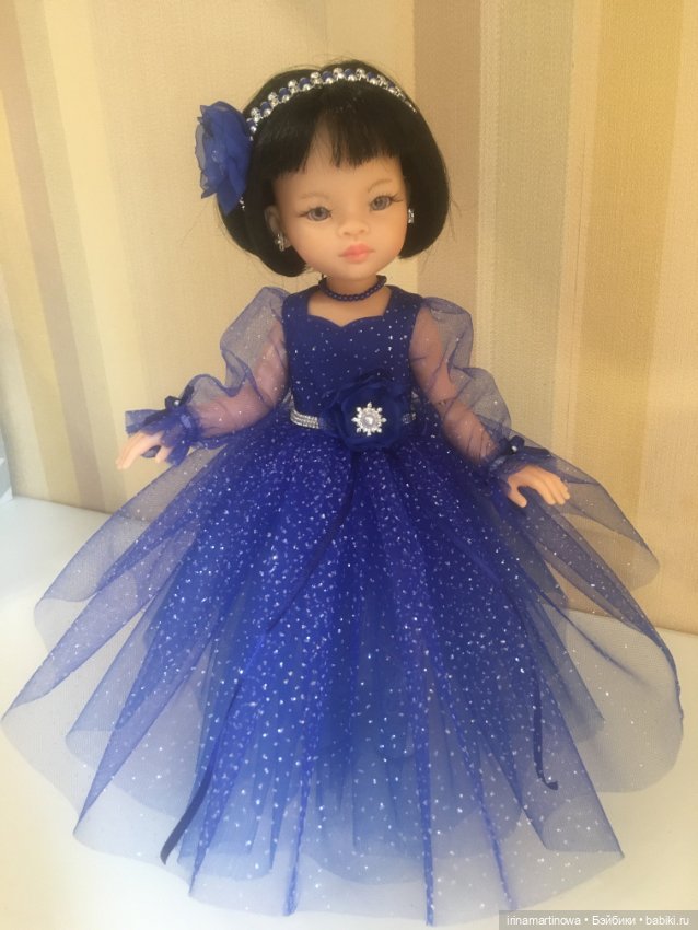 Paola Reina платье из синей сетки с глиттером (фото 3)