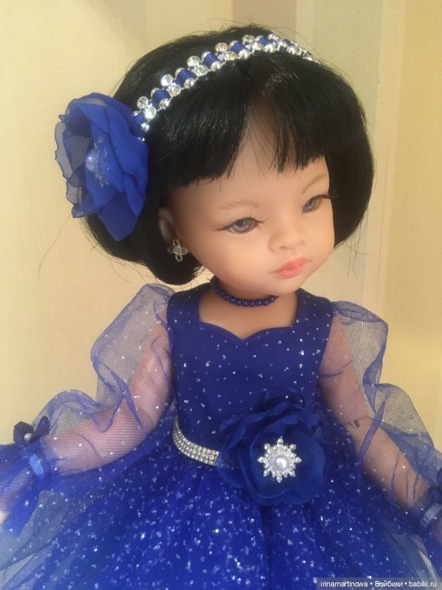 Paola Reina платье из синей сетки с глиттером (фото 9)