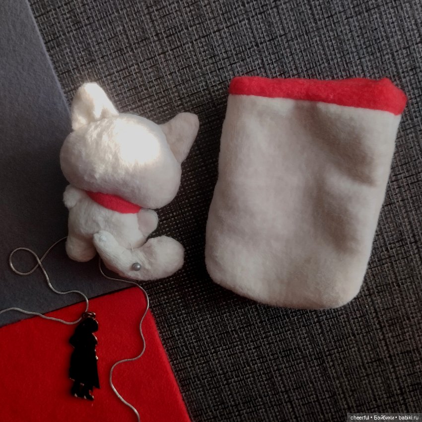 Игрушка для кукол-Белый кот (фото 3)