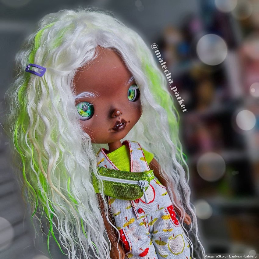 Blythe super dark кастом — ООАК (кастом куклы) (фото 4)