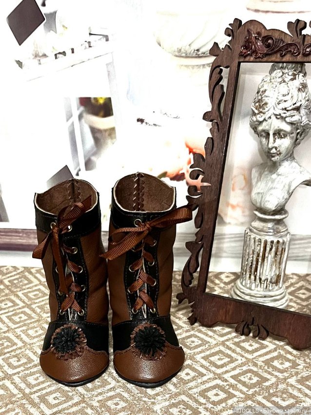 Сапожки для антикварной куклы (фото 5)