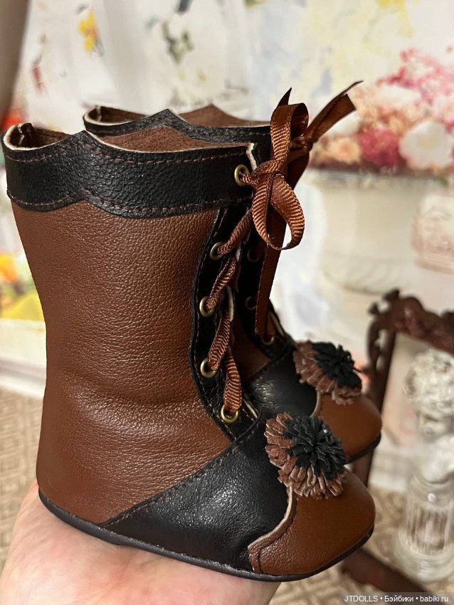 Сапожки для антикварной куклы (фото 4)