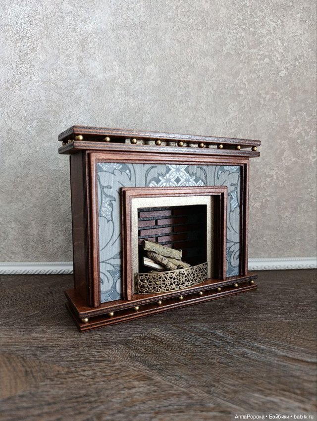 Камин Палисандр 2 — Кукольная мебель