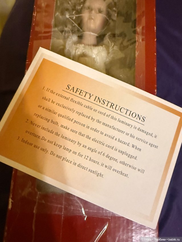 Фарфоровая кукла-лампа «Ангел» (Sophie) — Nanjing Int. Gifts, NRFB, винтаж (фото 4)