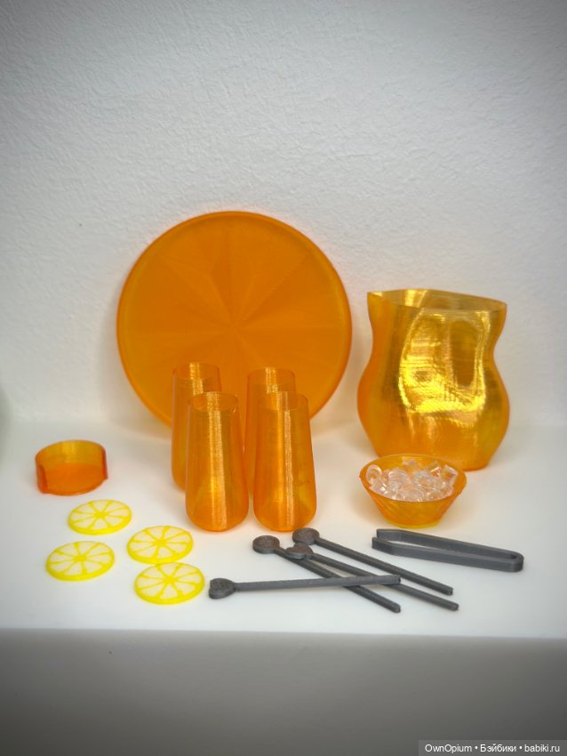 Набор для лимонада 1/6 — Миниатюра для кукол (фото 4)