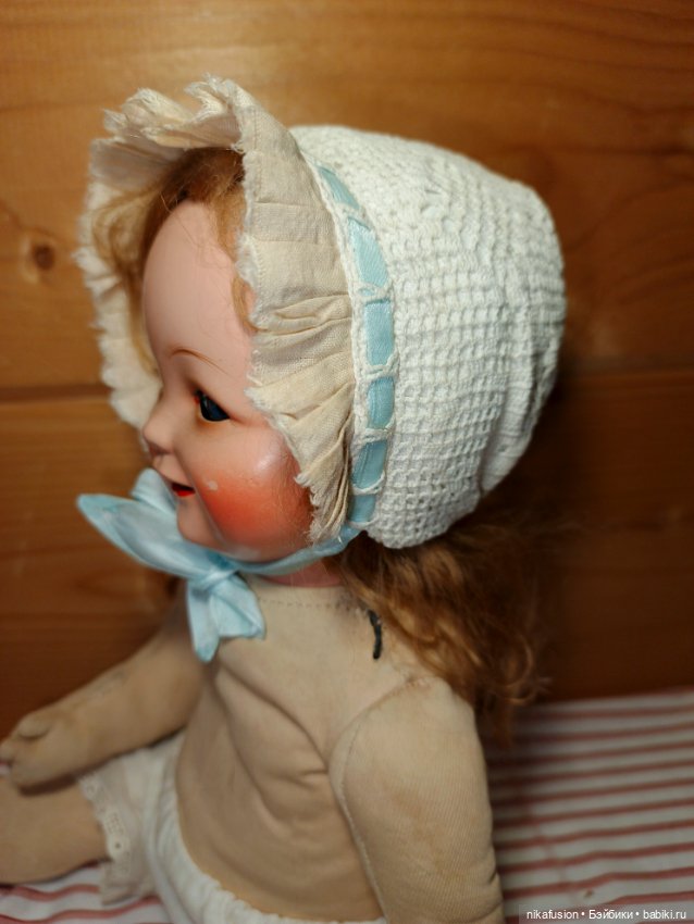 Чепчик на антикварную или винтажную куклу, реплику или Блайз (фото 2)