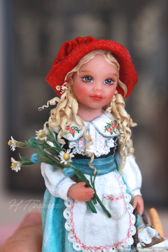 Красная Шапочка. Интерьерная ватная игрушка (фото 3)