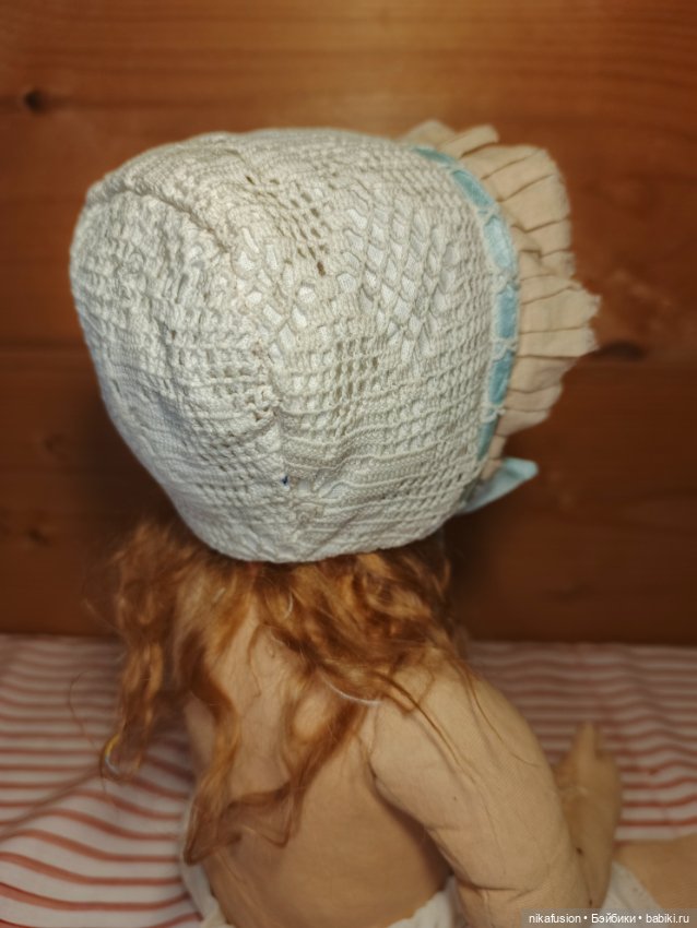 Чепчик на антикварную или винтажную куклу, реплику или Блайз (фото 3)