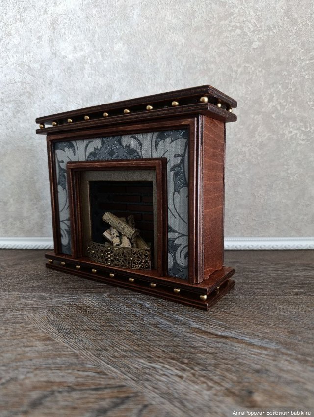 Камин Палисандр 2 — Кукольная мебель (фото 3)
