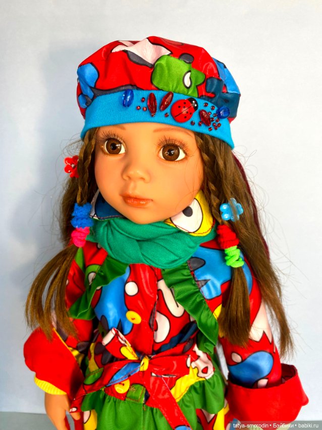 Нарядный плащ для кукол Готц (фото 8)