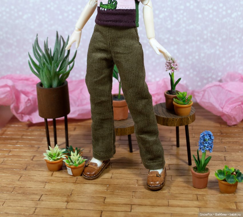 Вельветовые брюки для близнецов (blindbox Light and Shadow twins)