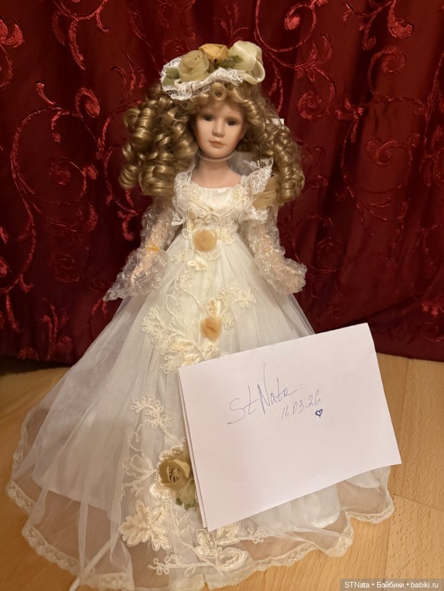 Фарфоровая кукла-лампа «Ангел» (Sophie) — Nanjing Int. Gifts, NRFB, винтаж (фото 5)