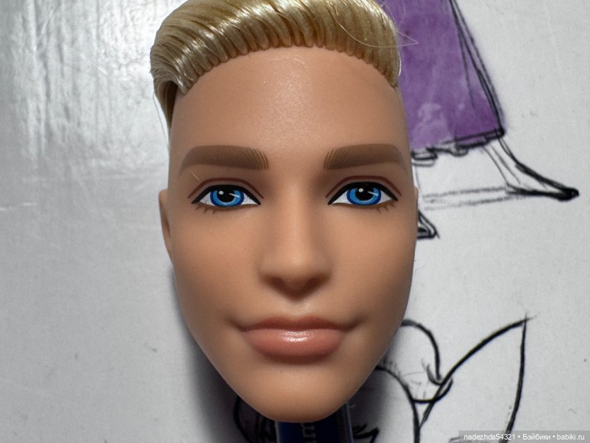 Голова Праздничного Кена блондина. 2025 год (фото 5)