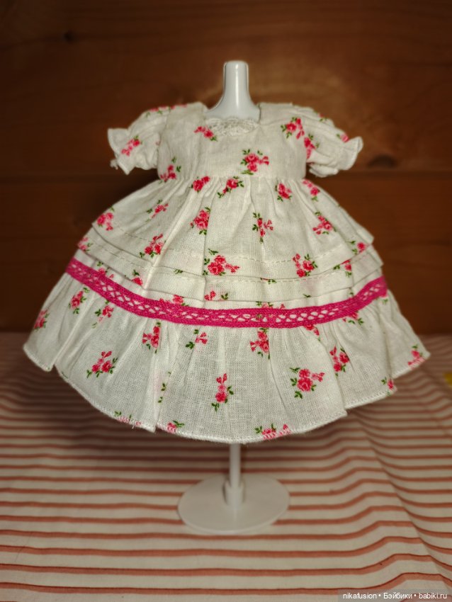 Платье на антикварную или винтажную куклу рост 20-22 см (фото 2)